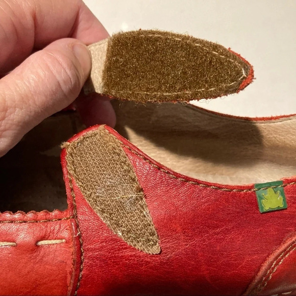 EL NATURALISTA Sz 37 Leather Mary Jane Hook & Loop Closure Rubber Sole Shoes - Picture 6 of 14